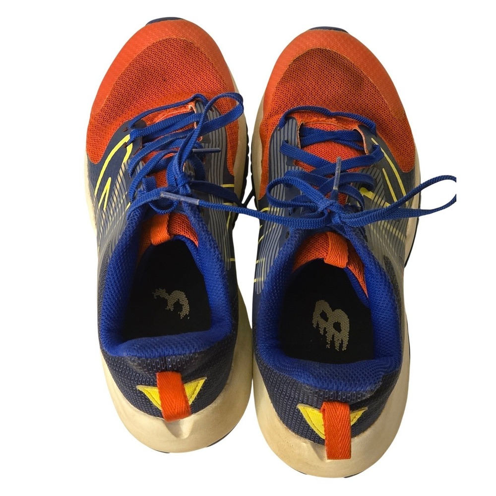 New Balance Kids Sneakers Blue Orange Running Shoes‎ Youth Lace Up